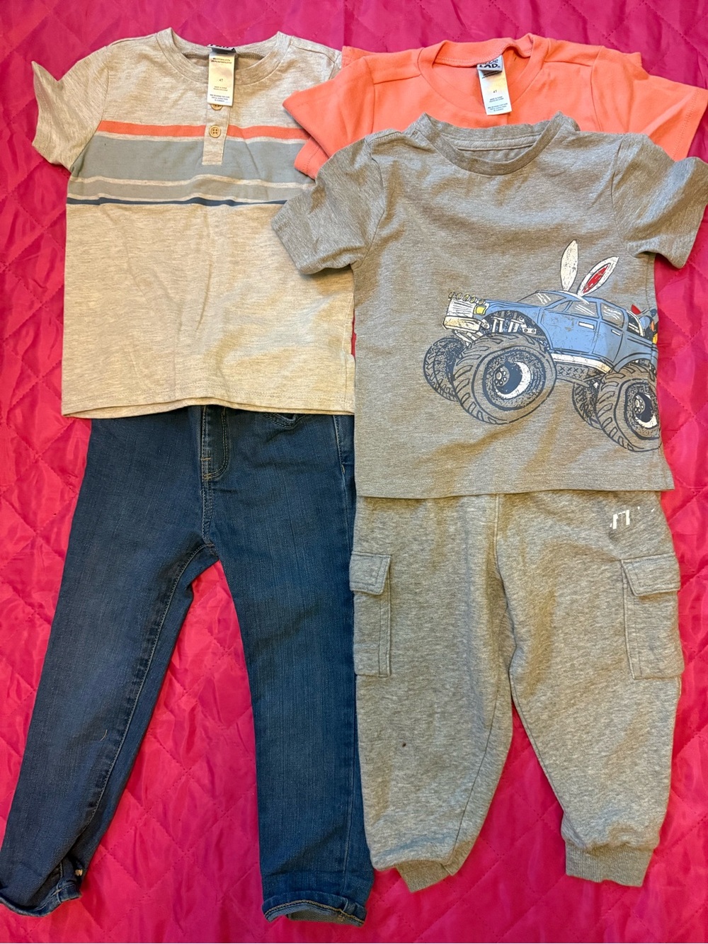 Toddler Boys 4 Piece Outfit Set -